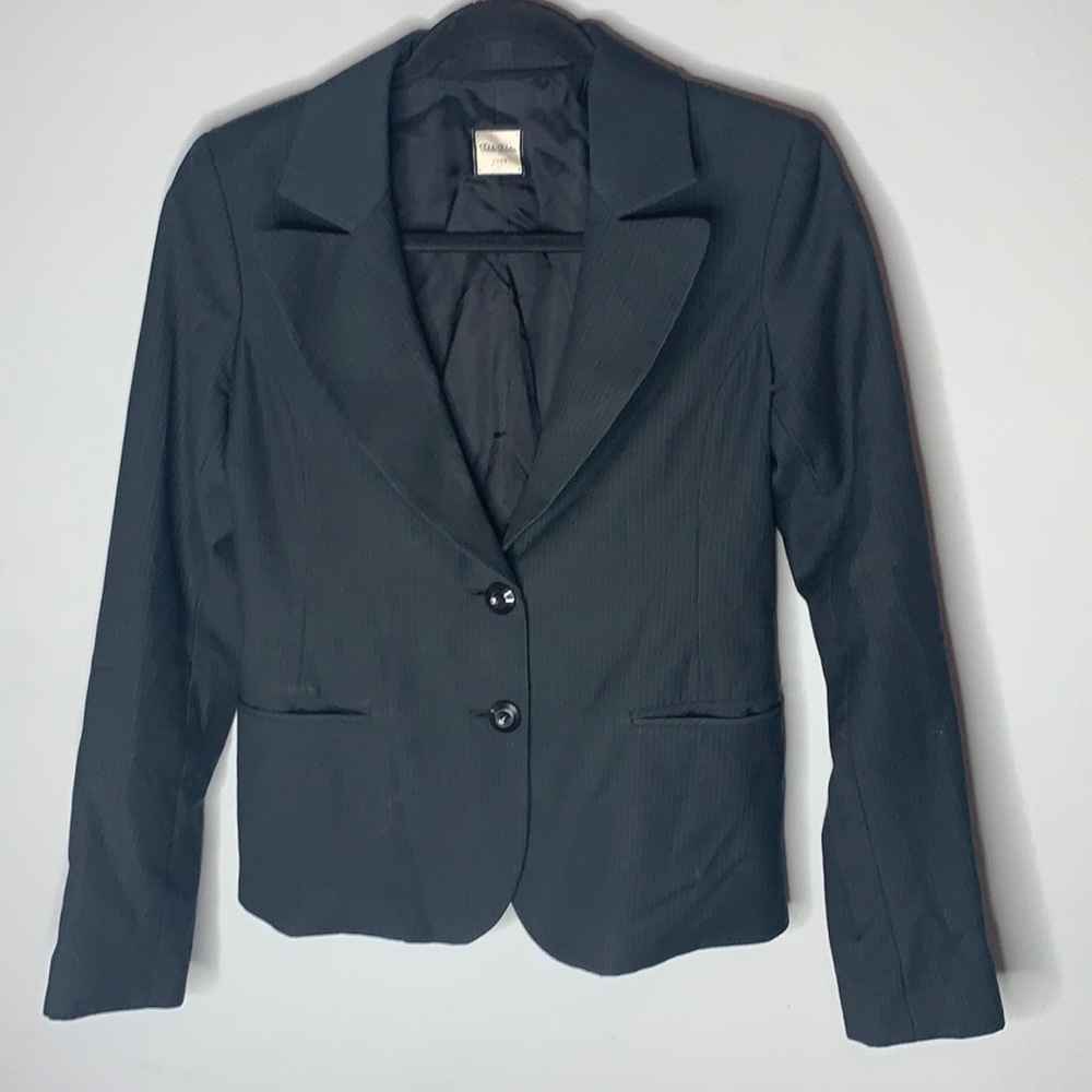 Talula Babaton black pinstripe suit blazer 4